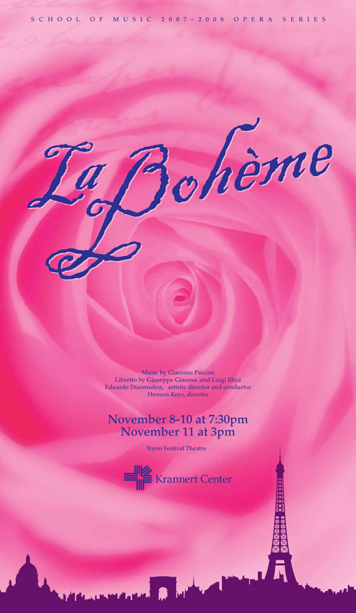 Krannert Center LA BOHEME opera poster