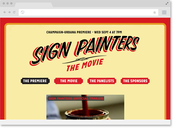 SIGN PAINTERS movie premiere event website