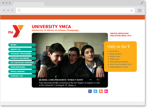 University YMCA website